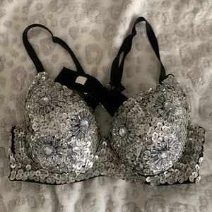 Sexy sequence Bra Top